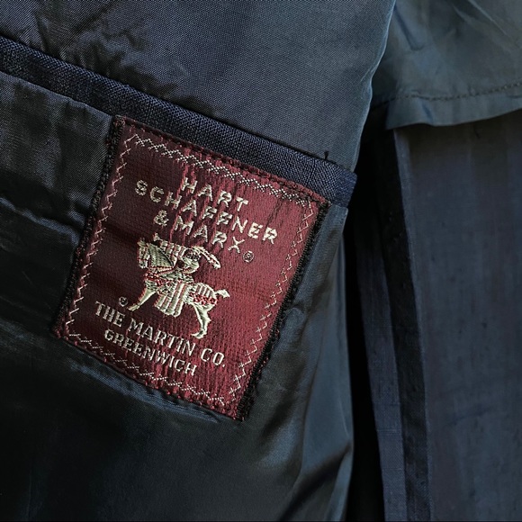 Hart Schaffner Marx Navy Silk Suit - Picture 8 of 16